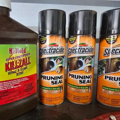 Garden Chemicals & Pruning Supply Lot – Weed Control, Fertilizer & Pruner