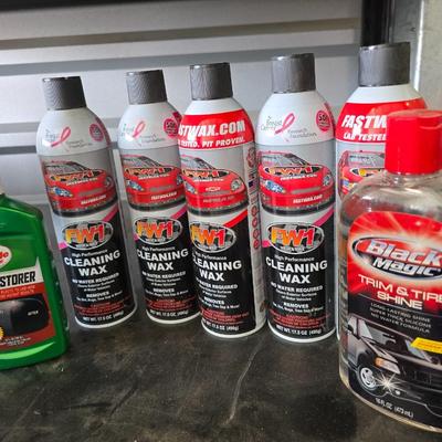 Car Wax & Trim Shine Lot – FW1, Turtle Wax, Black Magic