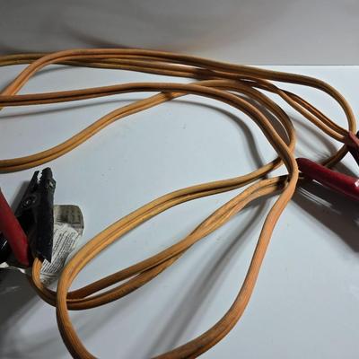 Garage Utility Hand Tool Lot – Jumper Cables, Funnels, Brushes & More
