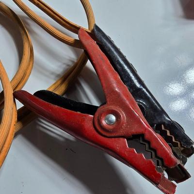 Garage Utility Hand Tool Lot – Jumper Cables, Funnels, Brushes & More