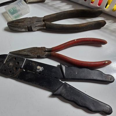 Electronics & Wiring Tool Lot – Crimpers, Multimeter, Chargers & More