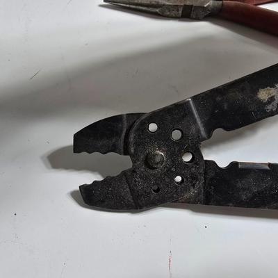 Electronics & Wiring Tool Lot – Crimpers, Multimeter, Chargers & More