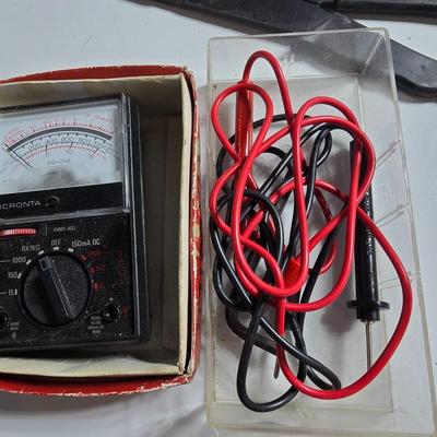 Electronics & Wiring Tool Lot – Crimpers, Multimeter, Chargers & More