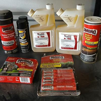 Yard & Home Pest Control Lot – Gopher, Ant, Insect & Fogger Supplies