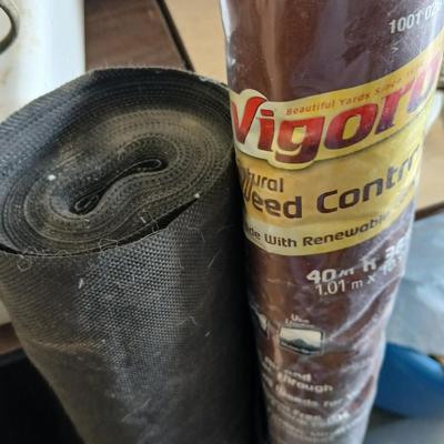Lot of 2 Weed Barrier Rolls – Vigoro & Unmarked Landscape Fabric