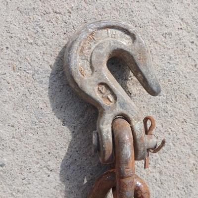 Tow Chain & Load Binder Lot – 2 Chains + Lever Binder