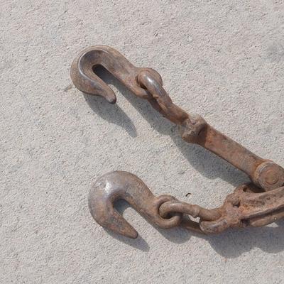 Tow Chain & Load Binder Lot – 2 Chains + Lever Binder