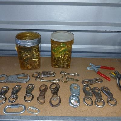 Lot of Clips, Snaps, Hardware & Tools – Swivels, Buckles, Fasteners & More