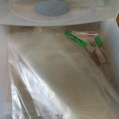 Grooming & Veterinary Supply Lot – Clippers, Syringes, Slide Boxes & More