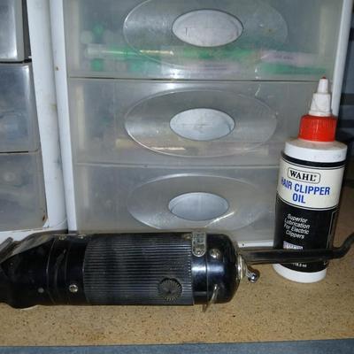 Grooming & Veterinary Supply Lot – Clippers, Syringes, Slide Boxes & More