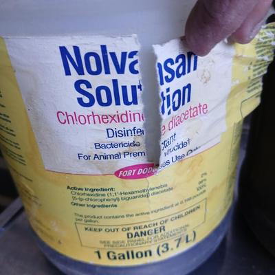 Bulk Livestock & Equine Liquid Supply Lot – Gallon Jugs of Topicals, Oils & Solutions