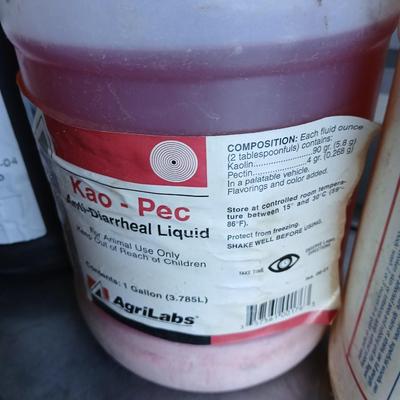 Bulk Livestock & Equine Liquid Supply Lot – Gallon Jugs of Topicals, Oils & Solutions