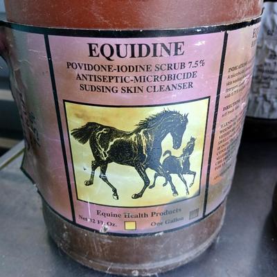 Bulk Livestock & Equine Liquid Supply Lot – Gallon Jugs of Topicals, Oils & Solutions