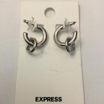 Express Silver-tone fashion, hoop, earrings