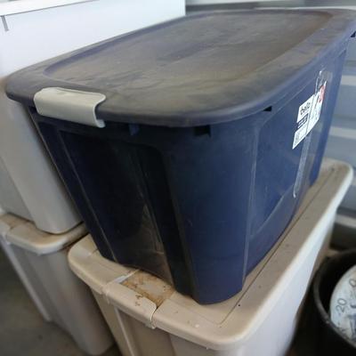 Four Large Storage Totes with Lids