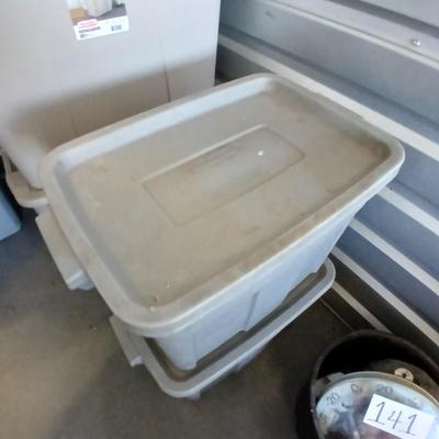 Four Storage Totes with Lids