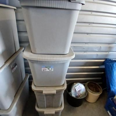 Four Storage Totes with Lids