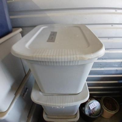 Four Storage Totes with Lids