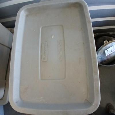 Four Storage Totes with Lids