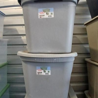 Four Storage Totes with Lids