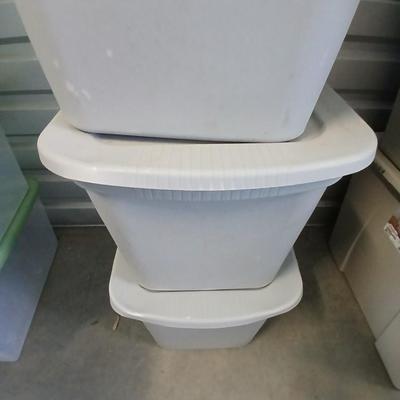 Four Storage Totes with Lids