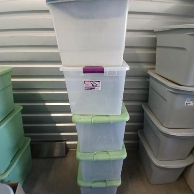 Four Storage Totes with Lids