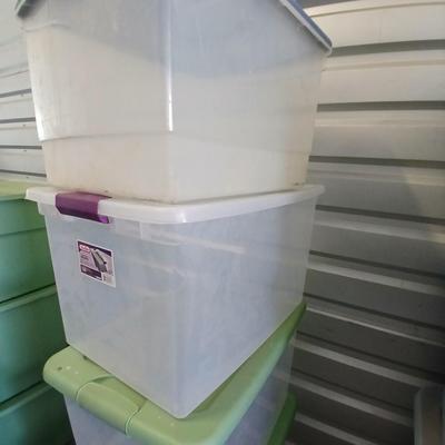 Four Storage Totes with Lids