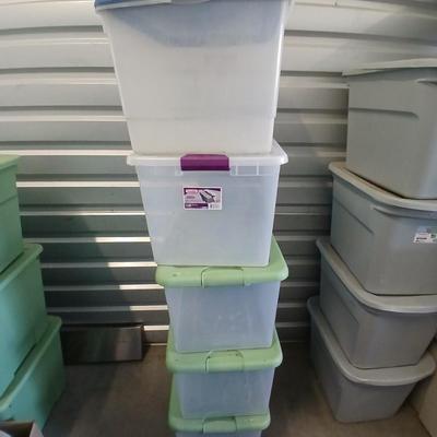 Four Storage Totes with Lids