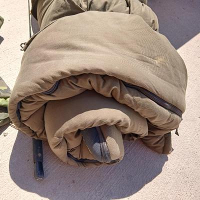 Cabela’s Sleeping Bag & Camouflage Camp Blanket Lot