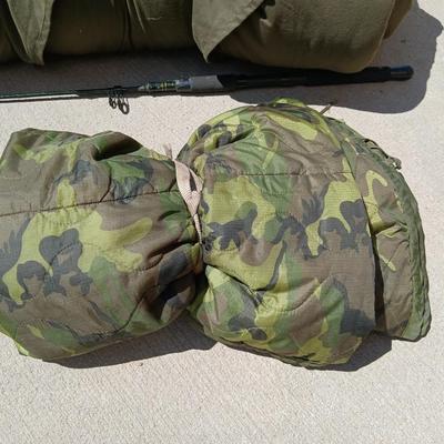 Cabela’s Sleeping Bag & Camouflage Camp Blanket Lot