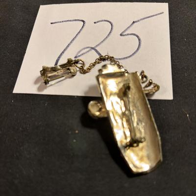 Vintage Telephone Brooch