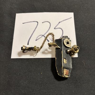 Vintage Telephone Brooch