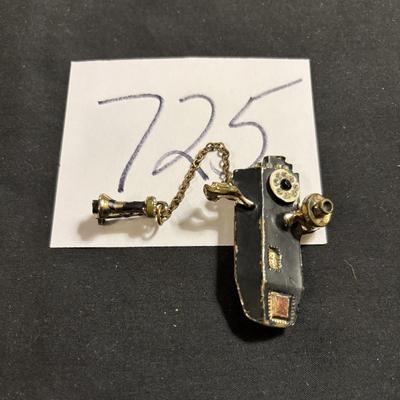 Vintage Telephone Brooch