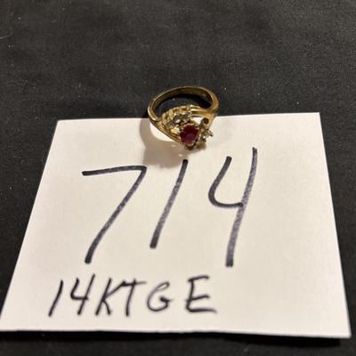 14kt GE Ring