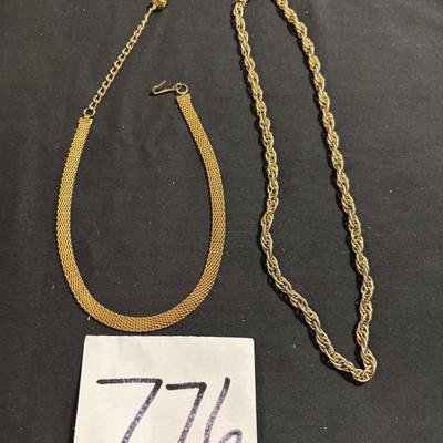 Gold Tone Necklace Lot