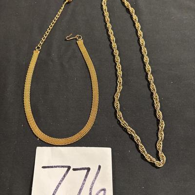 Gold Tone Necklace Lot