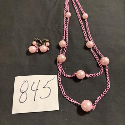 Necklace with Clip Earrings