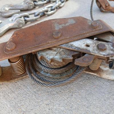 2 Come-Along's with Chain & Hooks