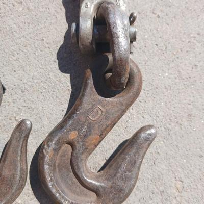 Two Heavy-Duty Tow/Log Chains with Hooks