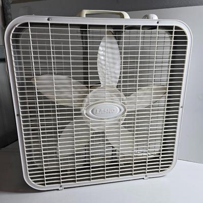 Box Fan & Metal Desk Fan – 2-Piece Cooling Set