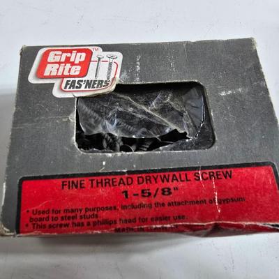 Lot of Hardware Supplies – Grip Rite Fasteners, Rope, Strapping & Brass Fittings