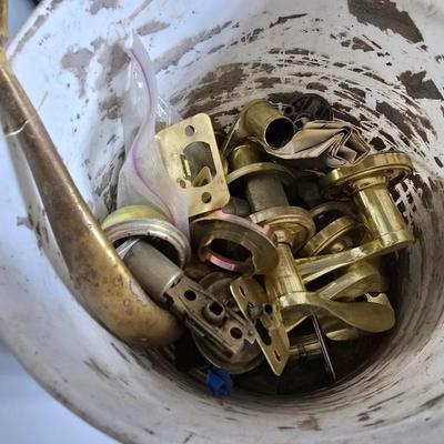 Lot of Hardware Supplies – Grip Rite Fasteners, Rope, Strapping & Brass Fittings