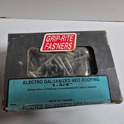 Lot of Hardware Supplies – Grip Rite Fasteners, Rope, Strapping & Brass Fittings