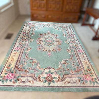 Rectangle Floral Wool Rug 4’9” x 7’9” (PBN-BM)