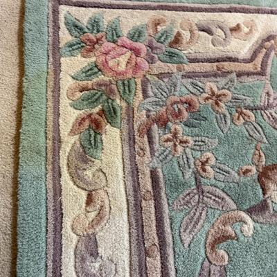 Rectangle Floral Wool Rug 4’9” x 7’9” (PBN-BM)