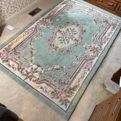 Rectangle Floral Wool Rug 4’9” x 7’9” (PBN-BM)