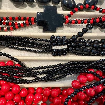 Red Black Jewelry Lot