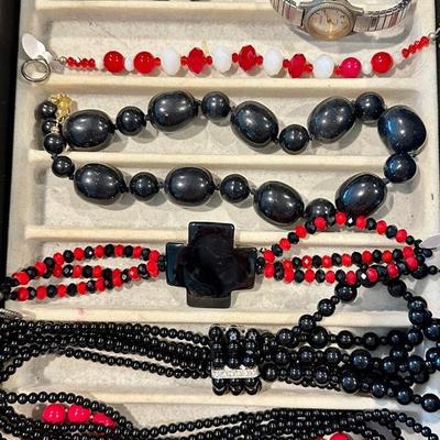 Red Black Jewelry Lot