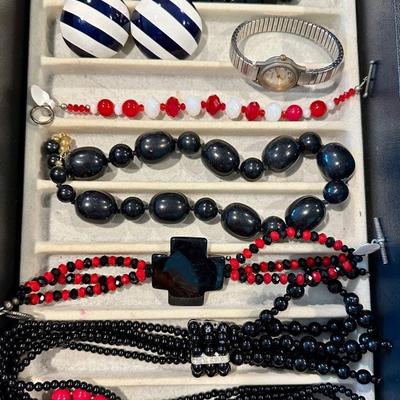Red Black Jewelry Lot
