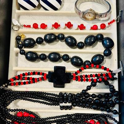 Red Black Jewelry Lot